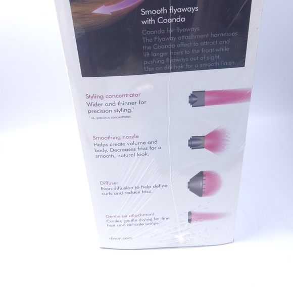 New Dyson Supersonic Hair Dryer with Attachments Silver/Pink - Picture 4 of 7